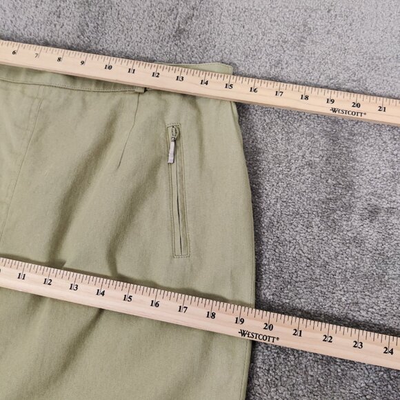 FE Edition Women's Maxi Skirt in Green Size 12 Cotton Old Money Quiet Luxury - Picture 13 of 15